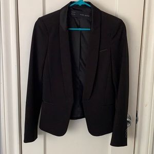 Zara Black tuxedo jacket with satin details